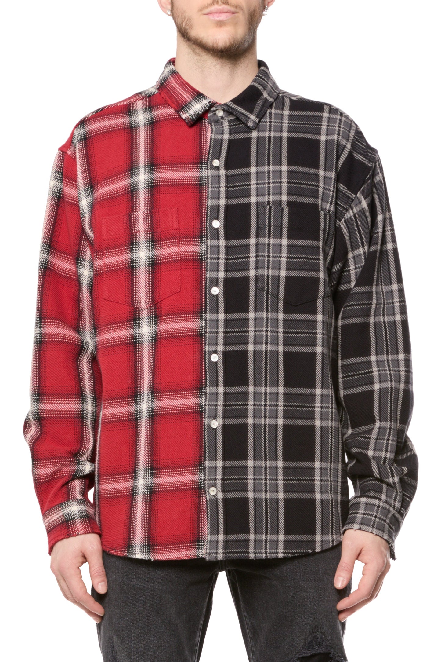 Two Tone Flannel Shirt