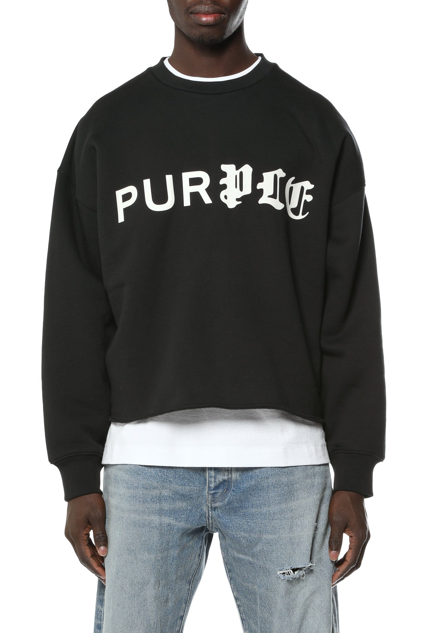 Half & Half Crewneck Sweater