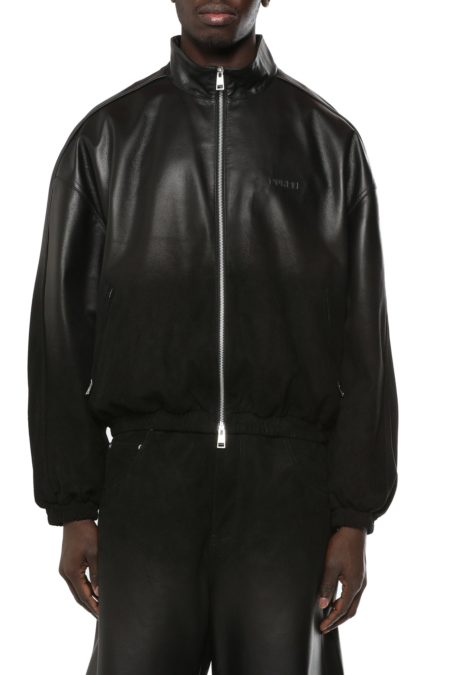 Leather Track Jacket