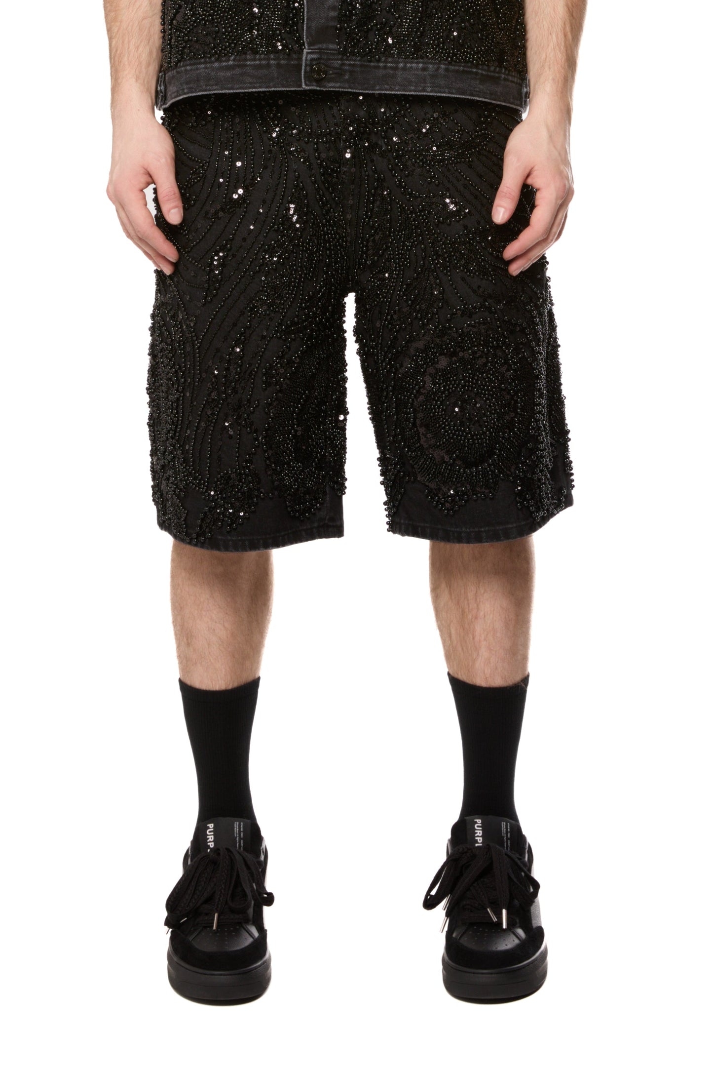 P070 Mesh Embellishment Short
