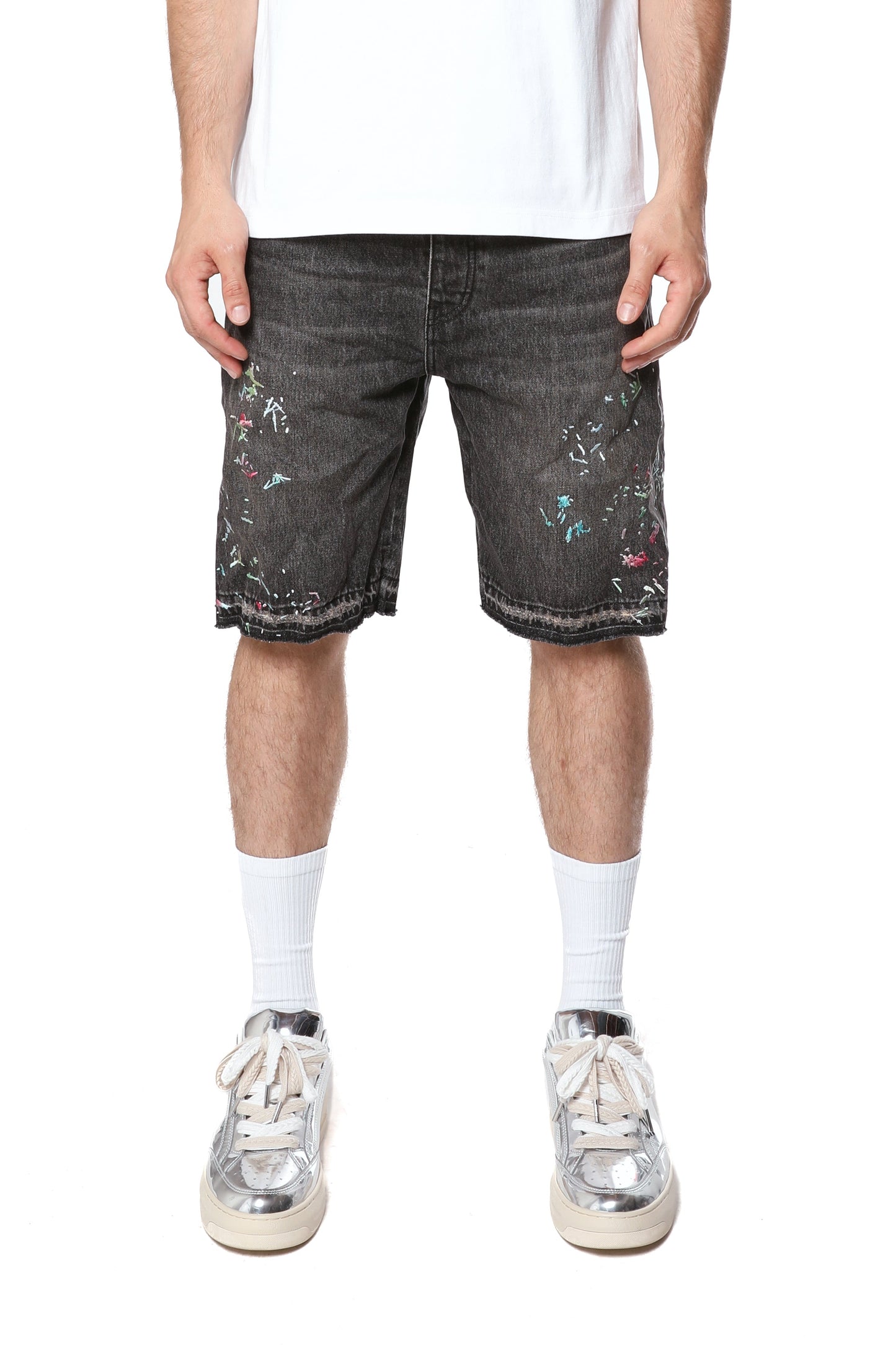P059 Splatter Embroidery Short