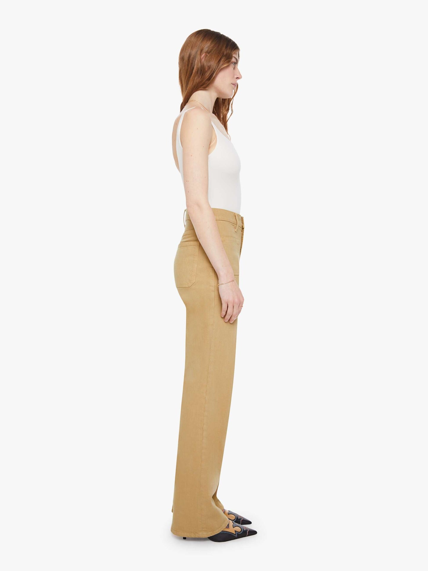 High Waisted Patch Pocket Bookie Sneak -  Latte