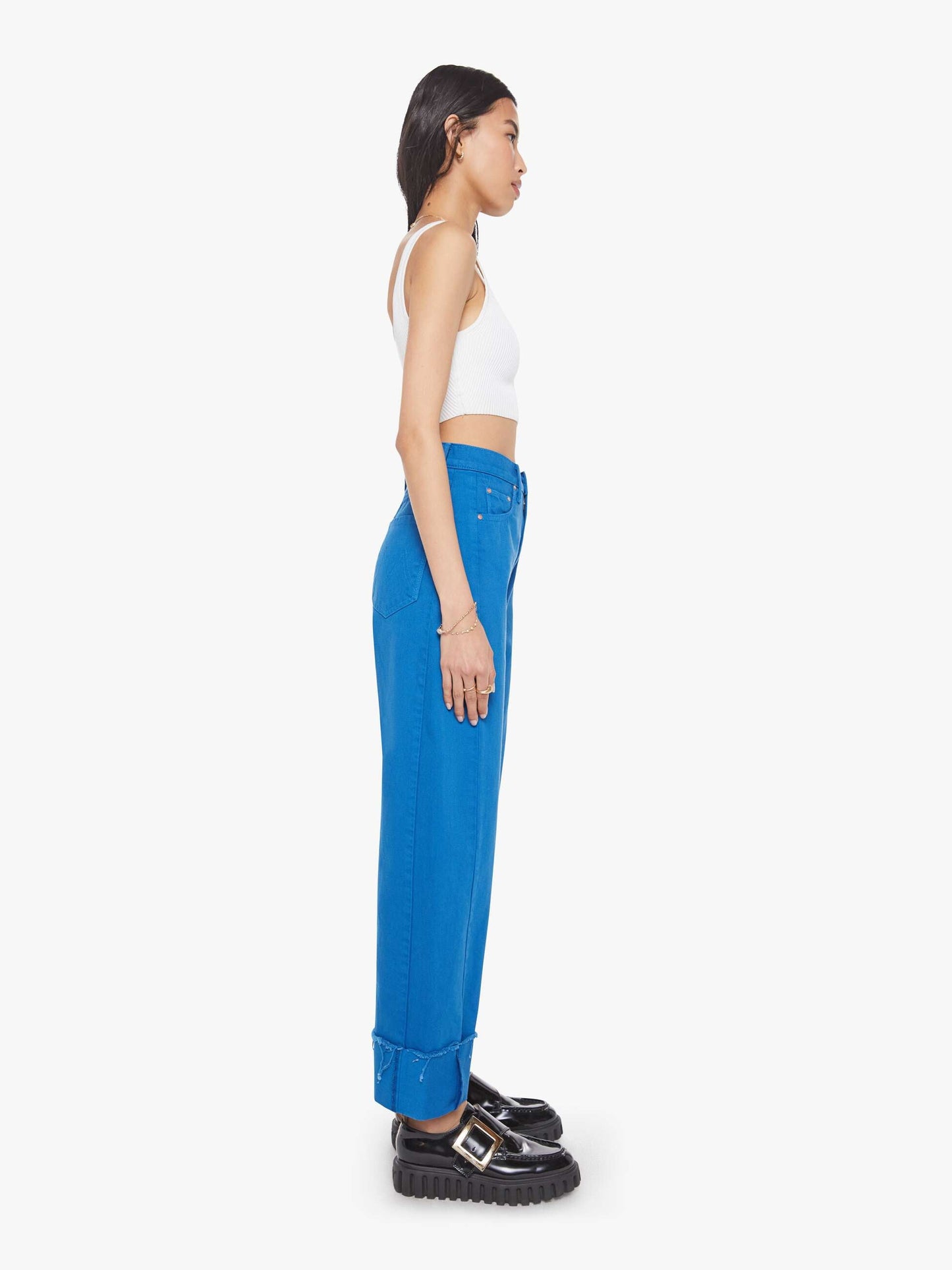 The Half-Pipe Ankle Cuff Fray - Mikonos Blue