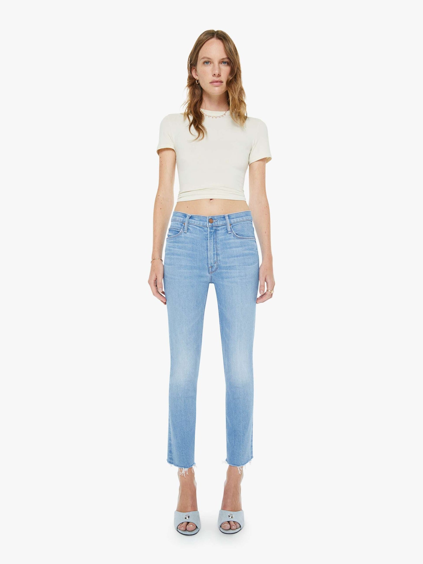 The Mid Rise Dazzler Crop Fray - Satisfy Your Cravings