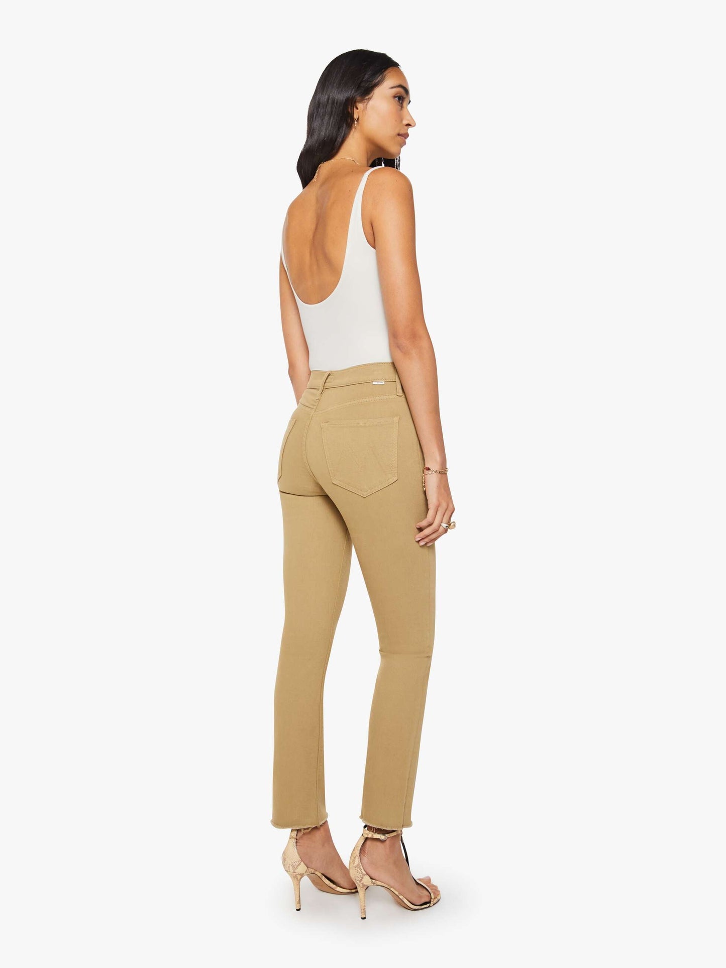 The Mid Rise Dazzler Ankle Fray - Prairie Sand