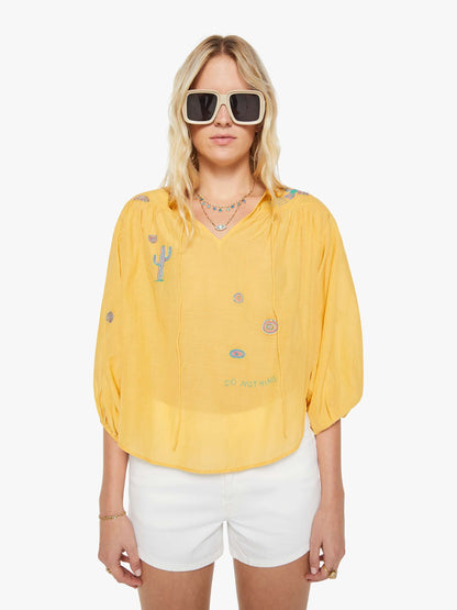 The Breeze Yoke Top - Golden Apricot