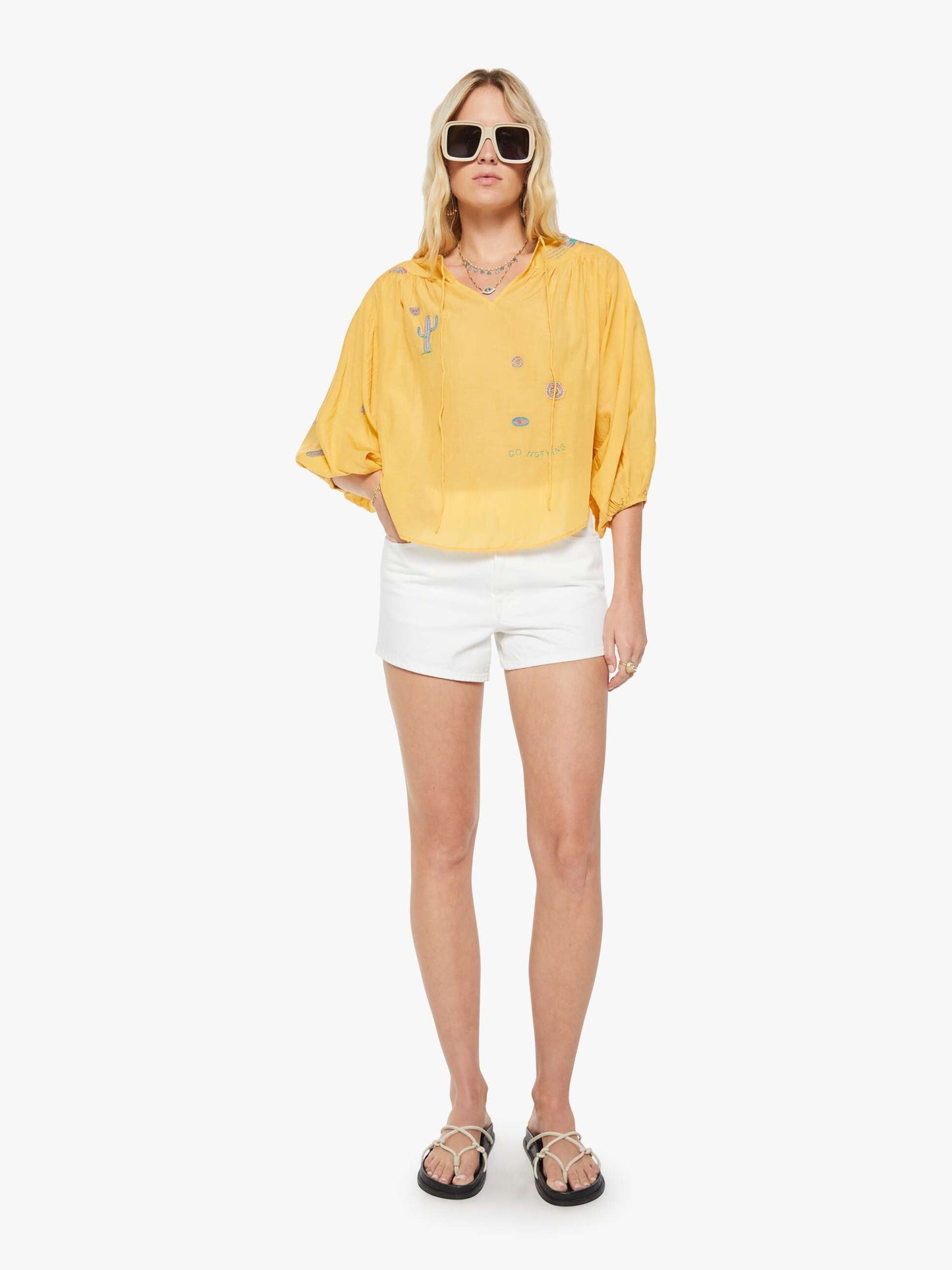 The Breeze Yoke Top - Golden Apricot