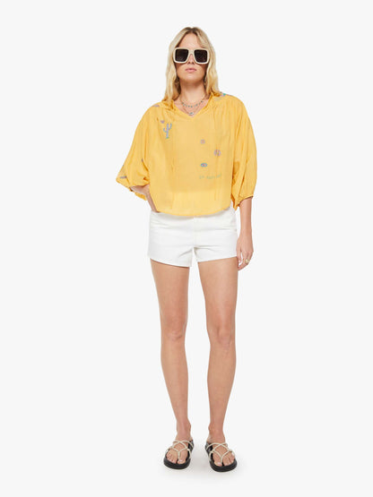 The Breeze Yoke Top - Golden Apricot