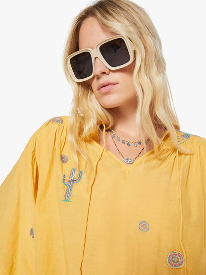 The Breeze Yoke Top - Golden Apricot