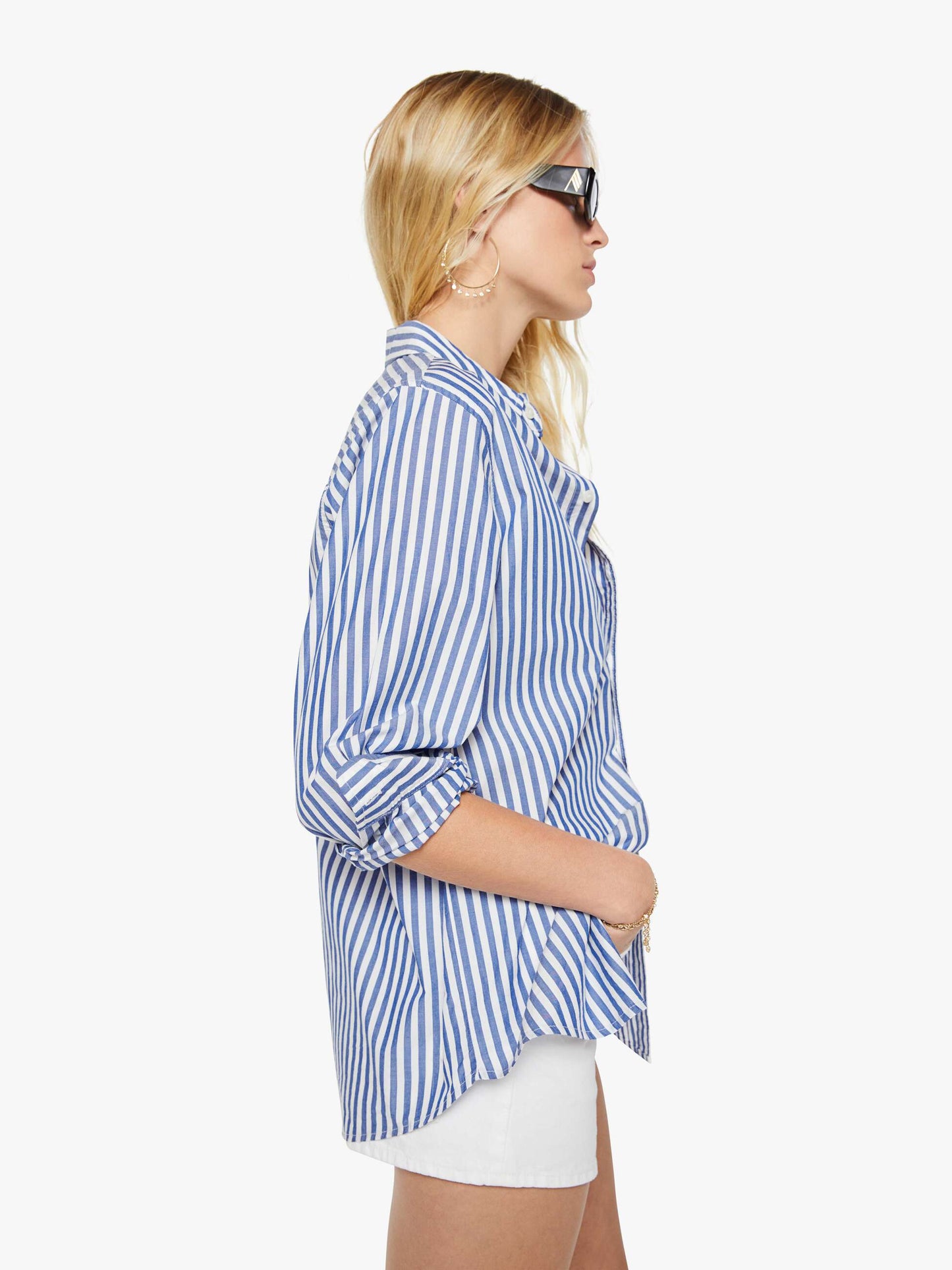 The Bestie - White And Blue Stripe