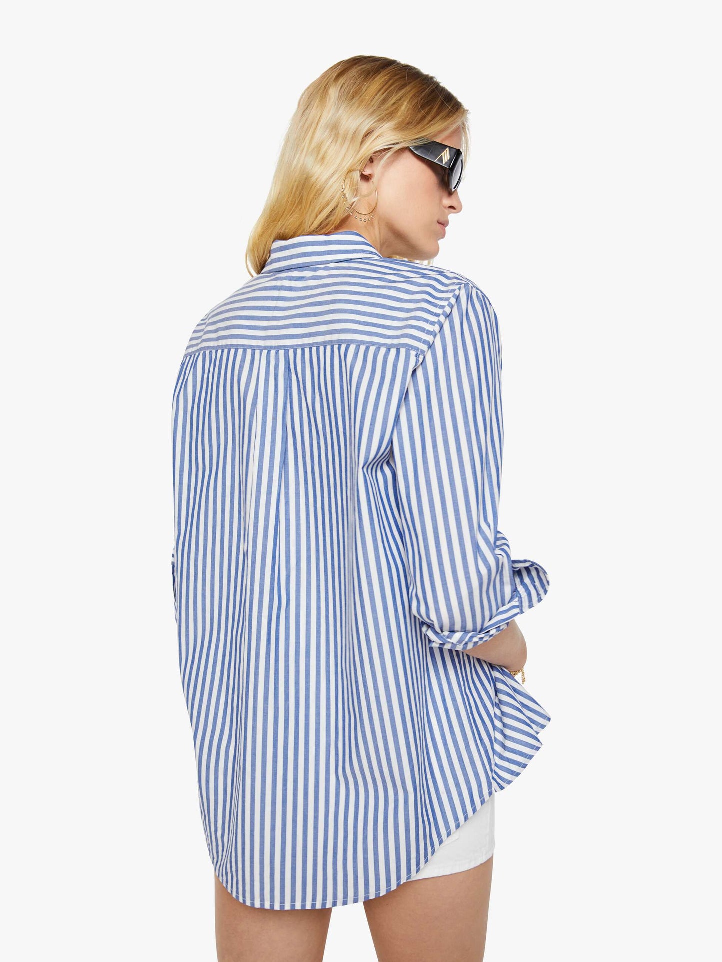 The Bestie - White And Blue Stripe