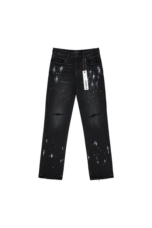 P011 Knee Slit Paint Splatters