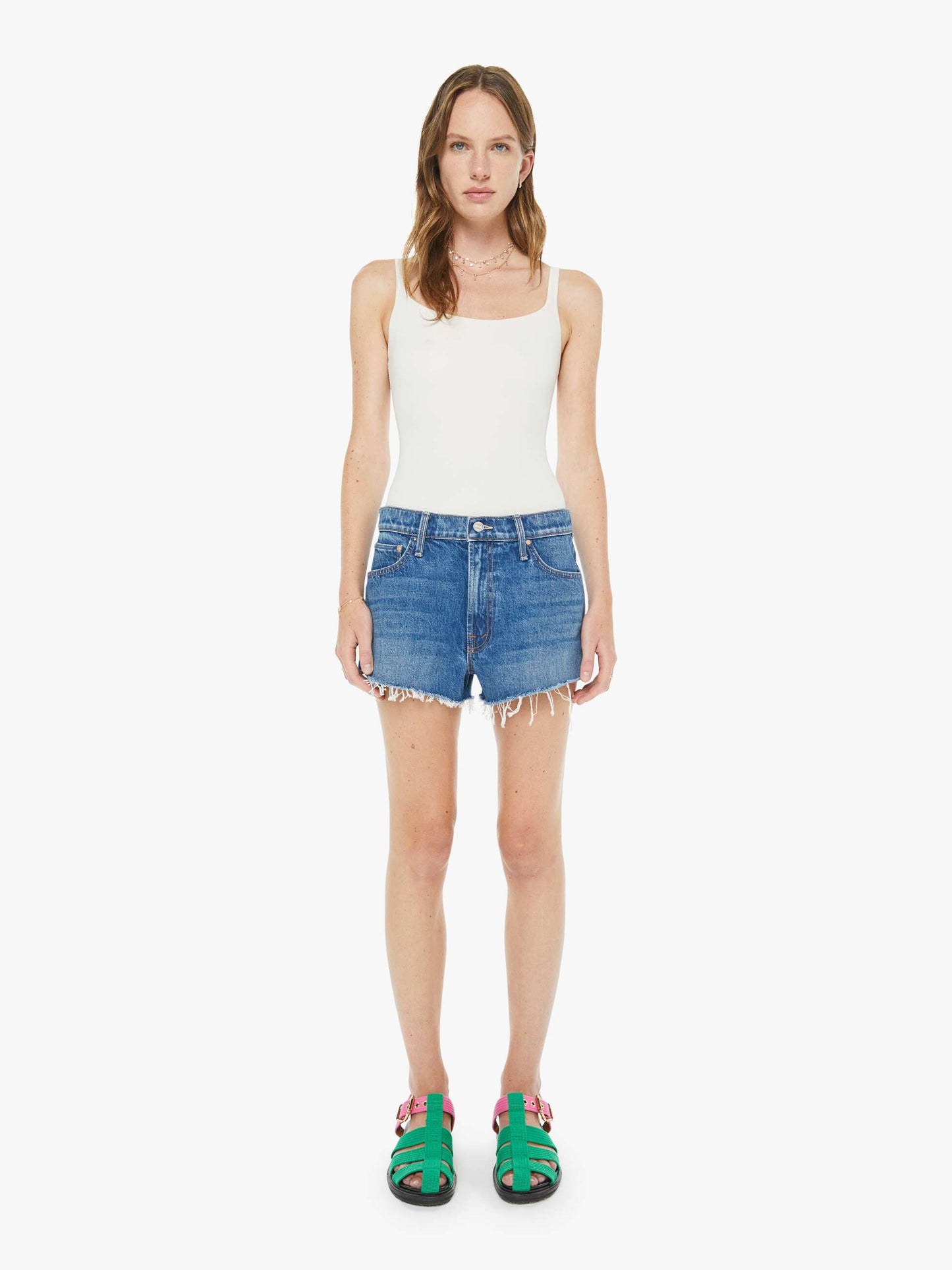 The Dodger Short Short Fray - Green Thumb