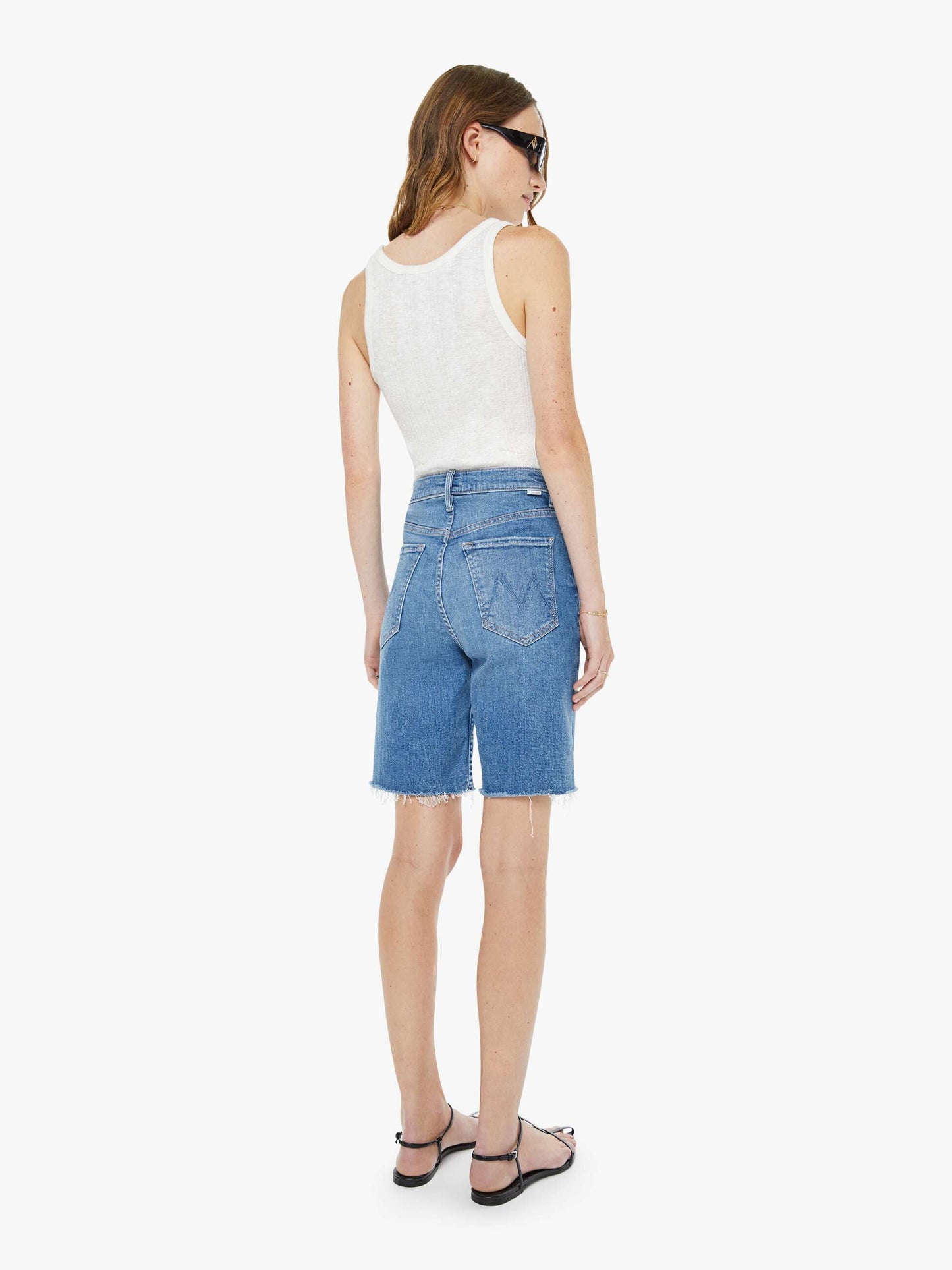 High Waisted Rider Bermuda Short Fray - Float My Boat