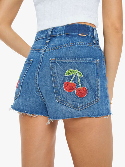 The Tune Up Short Fray - Green Thumb With Cherries