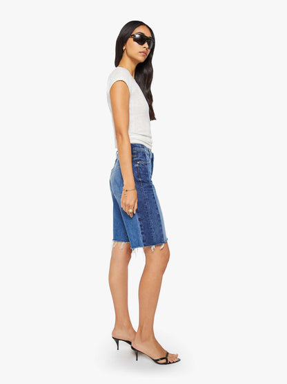 The Mid Rise Maven Bermuda Fray - Double Stacked