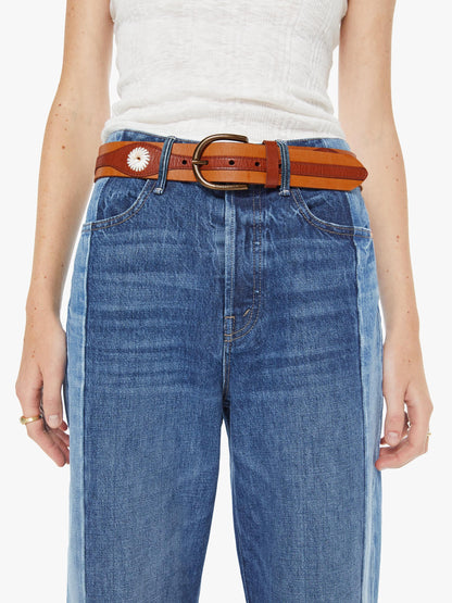 The 2 Tone Leather Belt - Natural And Cognac