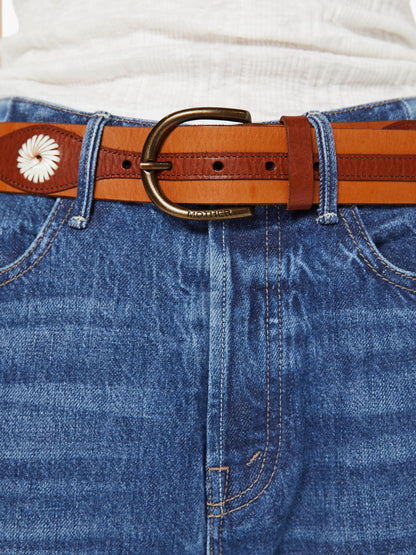 The 2 Tone Leather Belt - Natural And Cognac