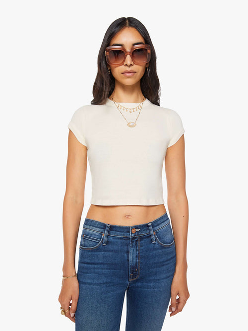 The Itty Bitty Ringer Crop- Antique White