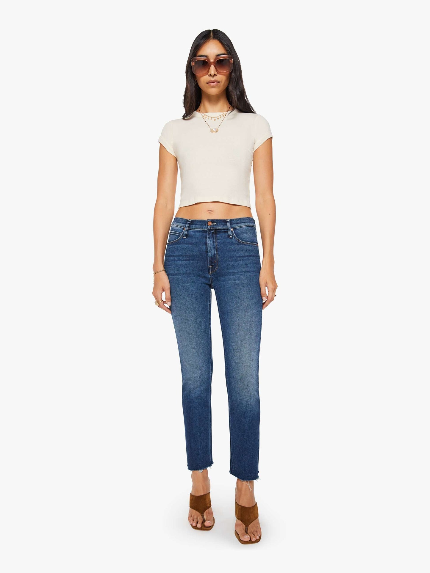 The Itty Bitty Ringer Crop- Antique White