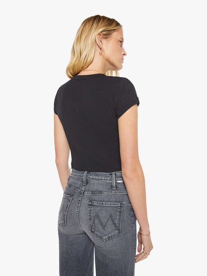 The Itty Bitty Ringer Crop - Black