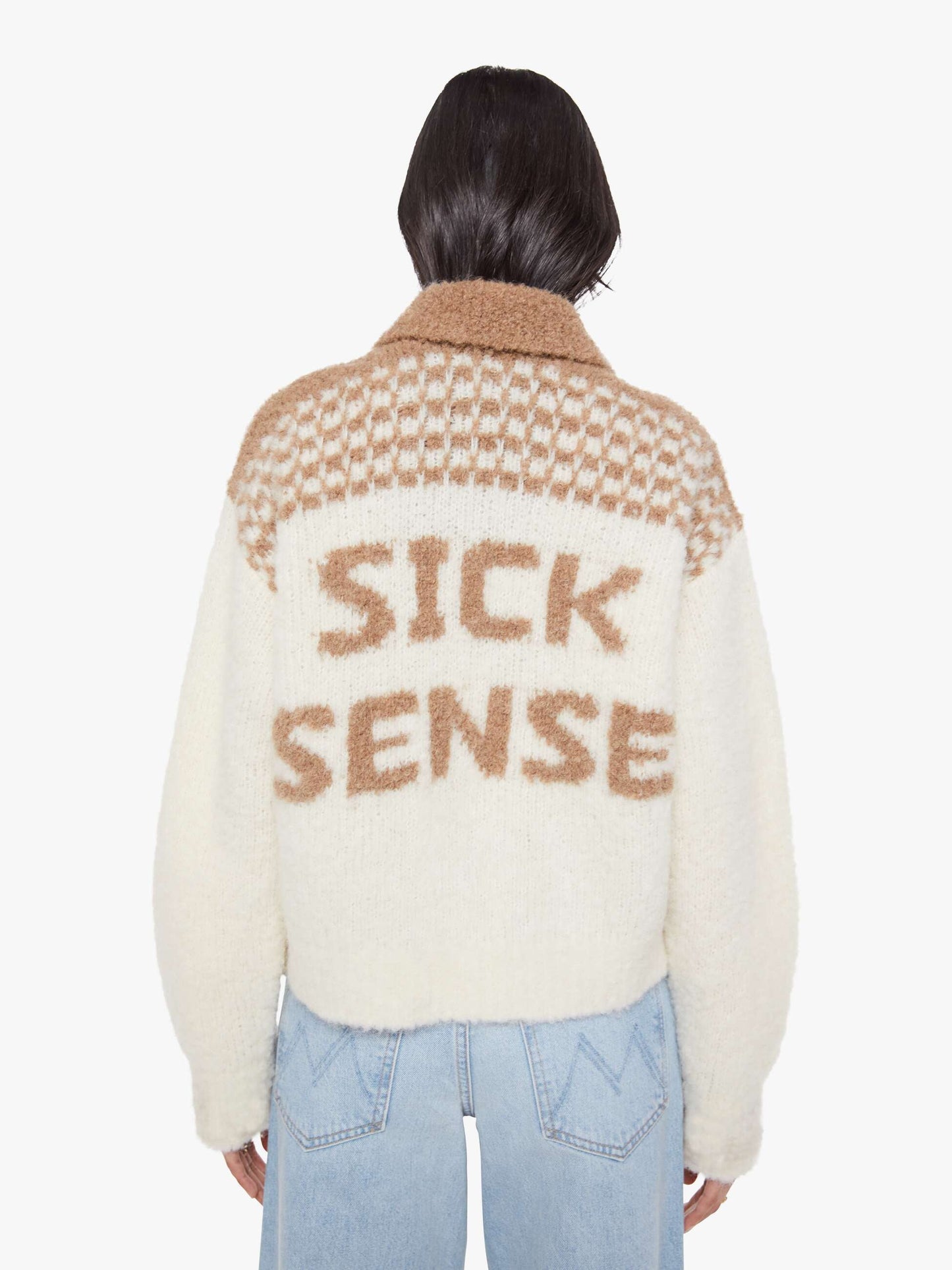 The Zip Raquette Cardigan - Fluff Back