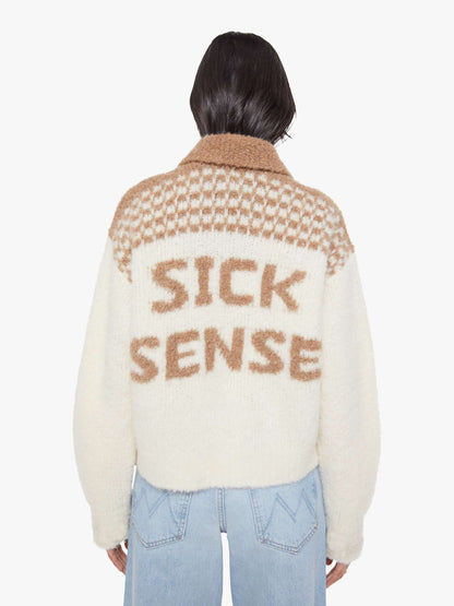 The Zip Raquette Cardigan - Fluff Back
