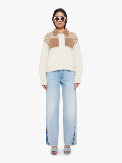 The Zip Raquette Cardigan - Fluff Back
