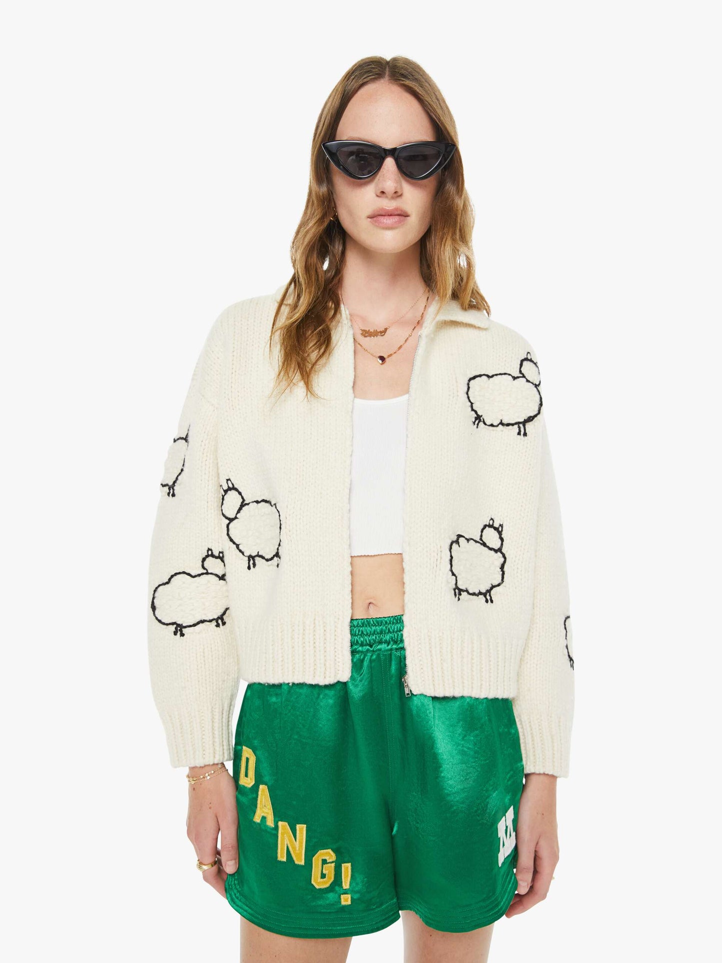 The Crop Raquette Cardigan - Wool Plus The Gang