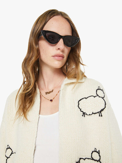 The Crop Raquette Cardigan - Wool Plus The Gang