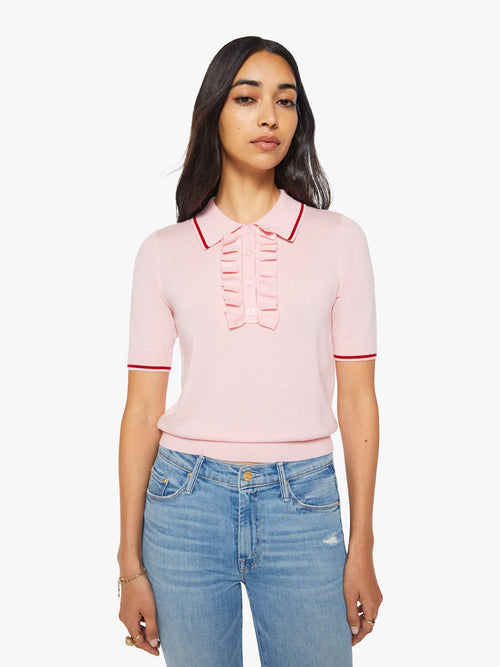 The S/S Ruffle Raquette - Pink And Red