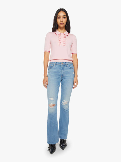 The S/S Ruffle Raquette - Pink And Red