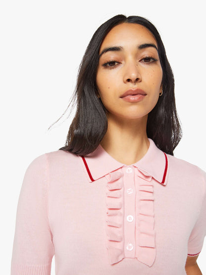 The S/S Ruffle Raquette - Pink And Red