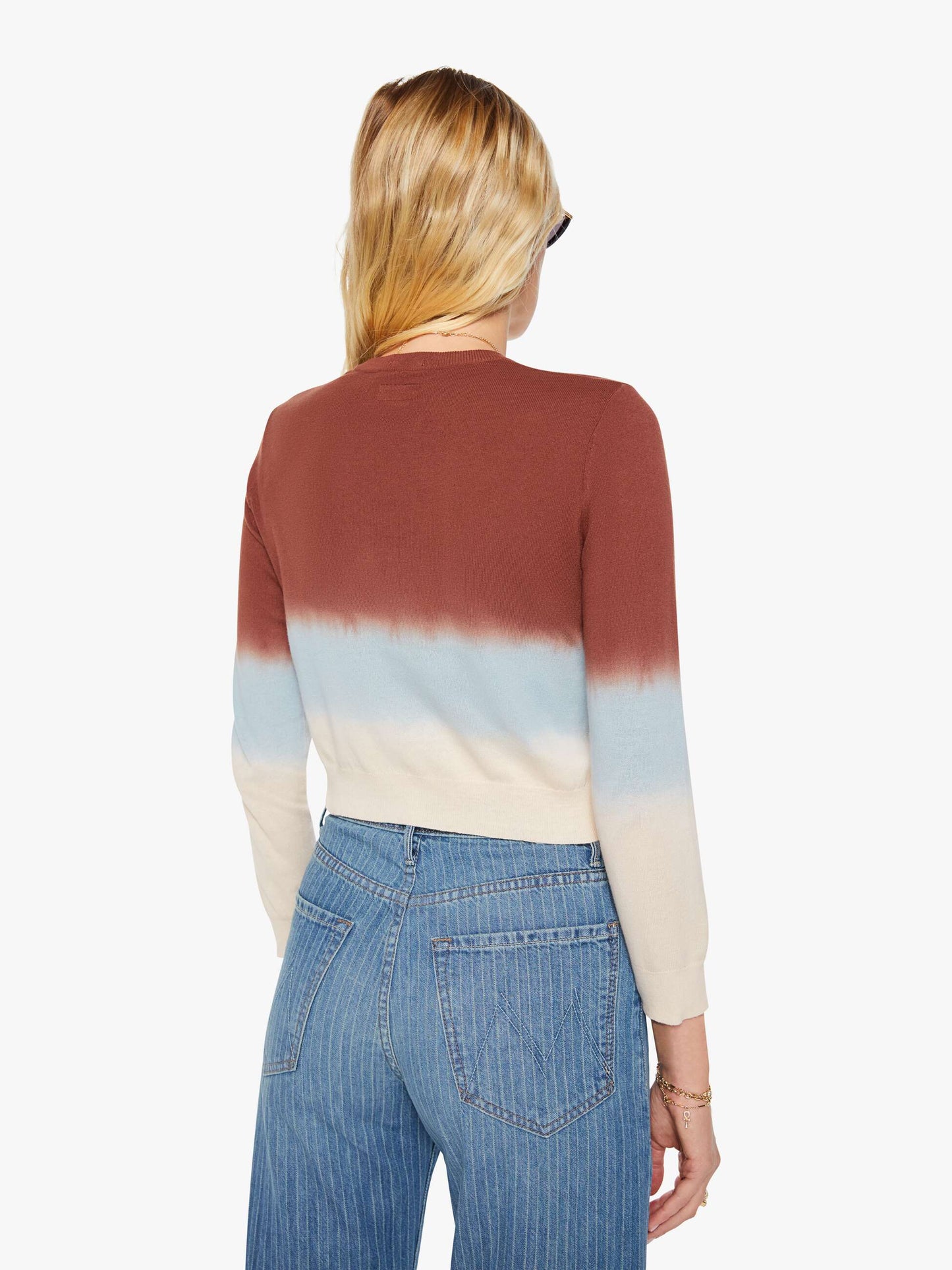 The Crew Neck Jumper - Brown Ivory Blue