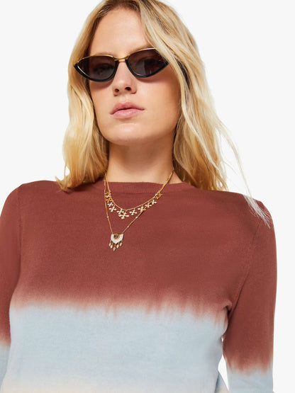 The Crew Neck Jumper - Brown Ivory Blue