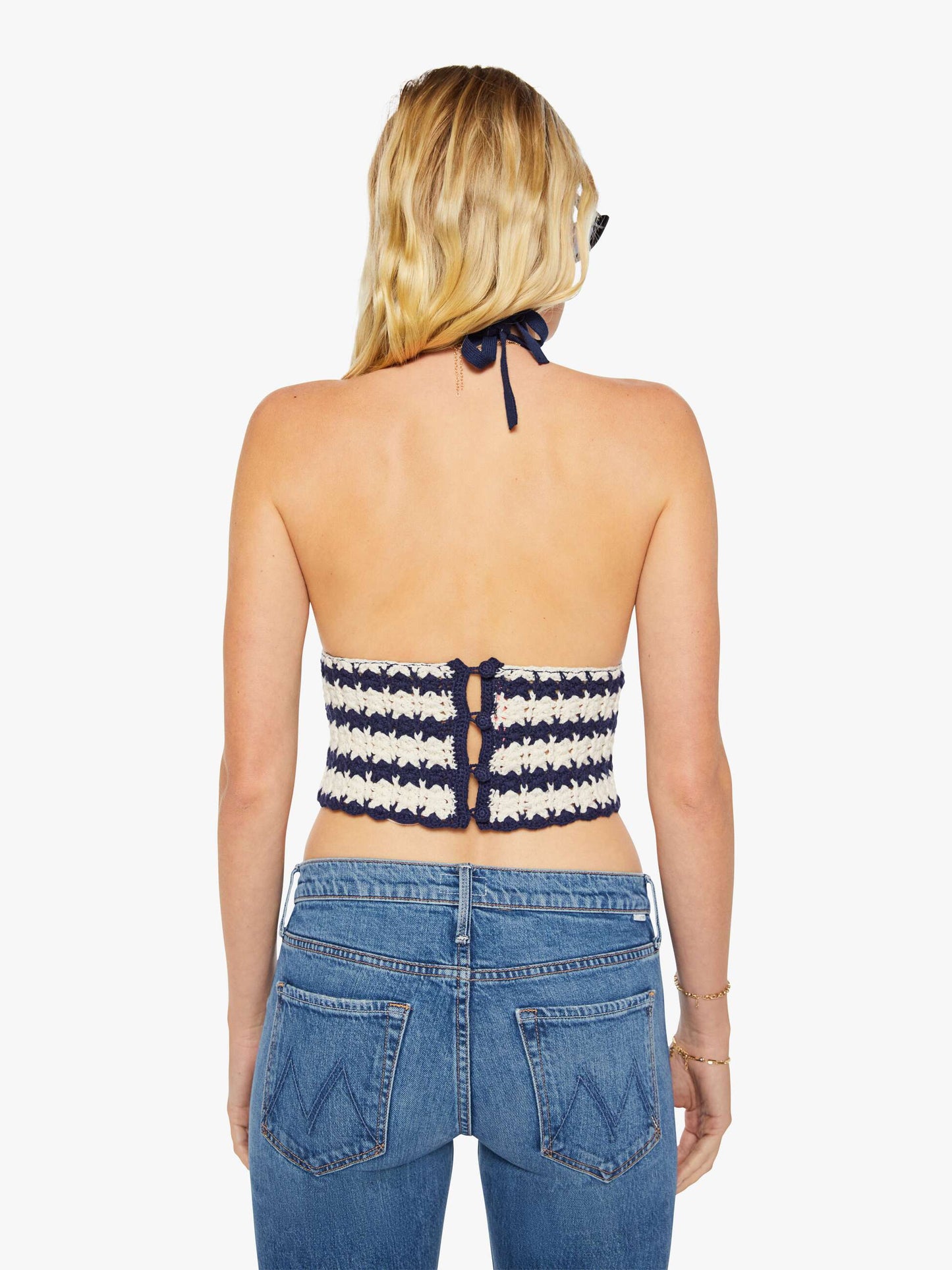 The Sunburn - Navy And Ivory Stripe