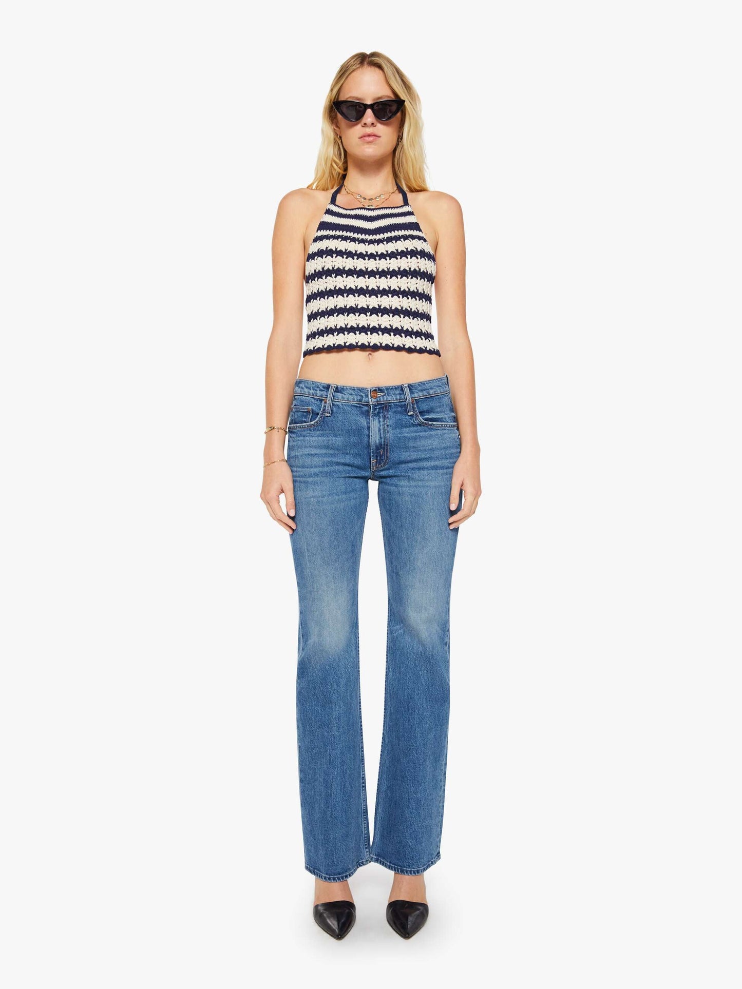 The Sunburn - Navy And Ivory Stripe