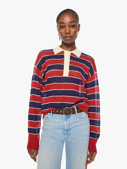 The Biggie Raquette - Red And Navy Stripe