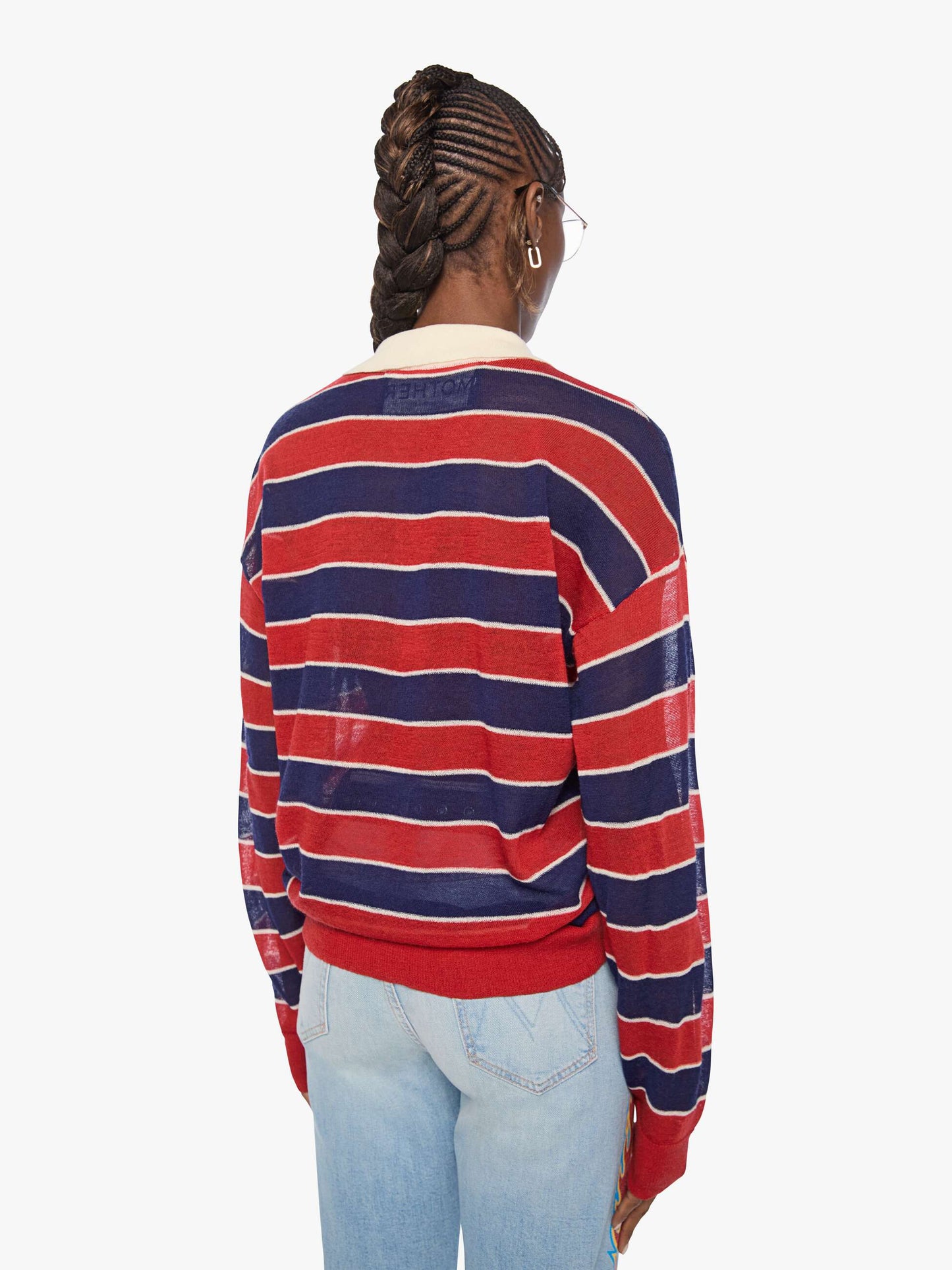 The Biggie Raquette - Red And Navy Stripe
