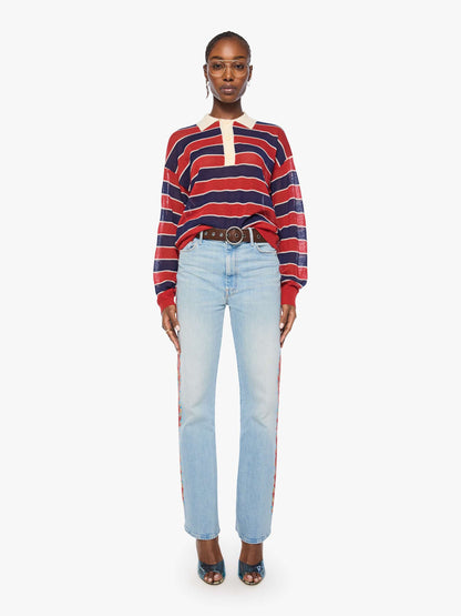 The Biggie Raquette - Red And Navy Stripe