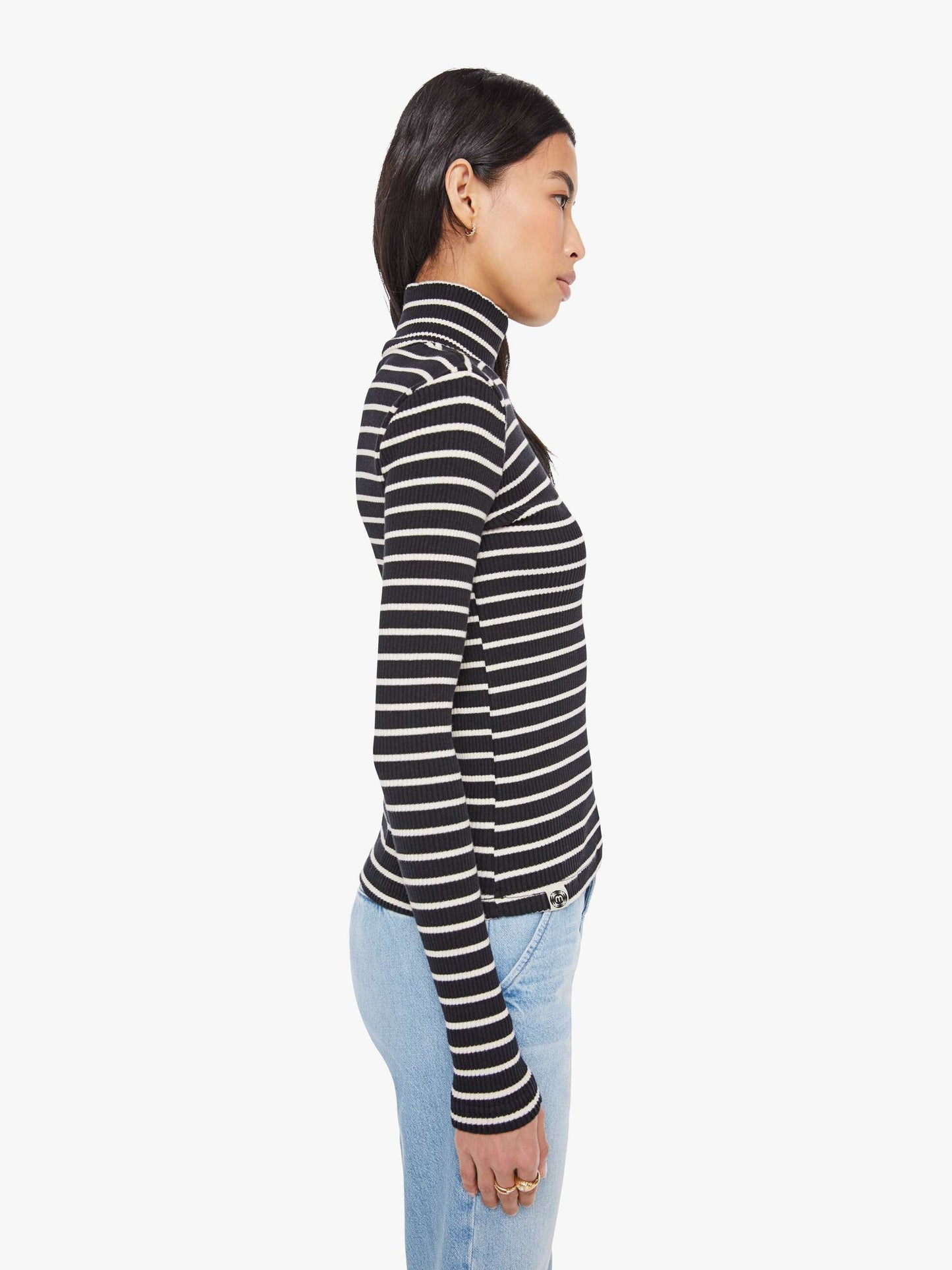 The Long Sleeve Hickey - Black And White Stripe