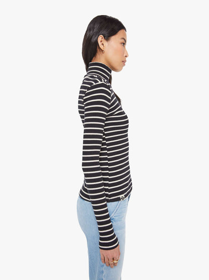 The Long Sleeve Hickey - Black And White Stripe