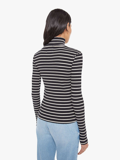 The Long Sleeve Hickey - Black And White Stripe