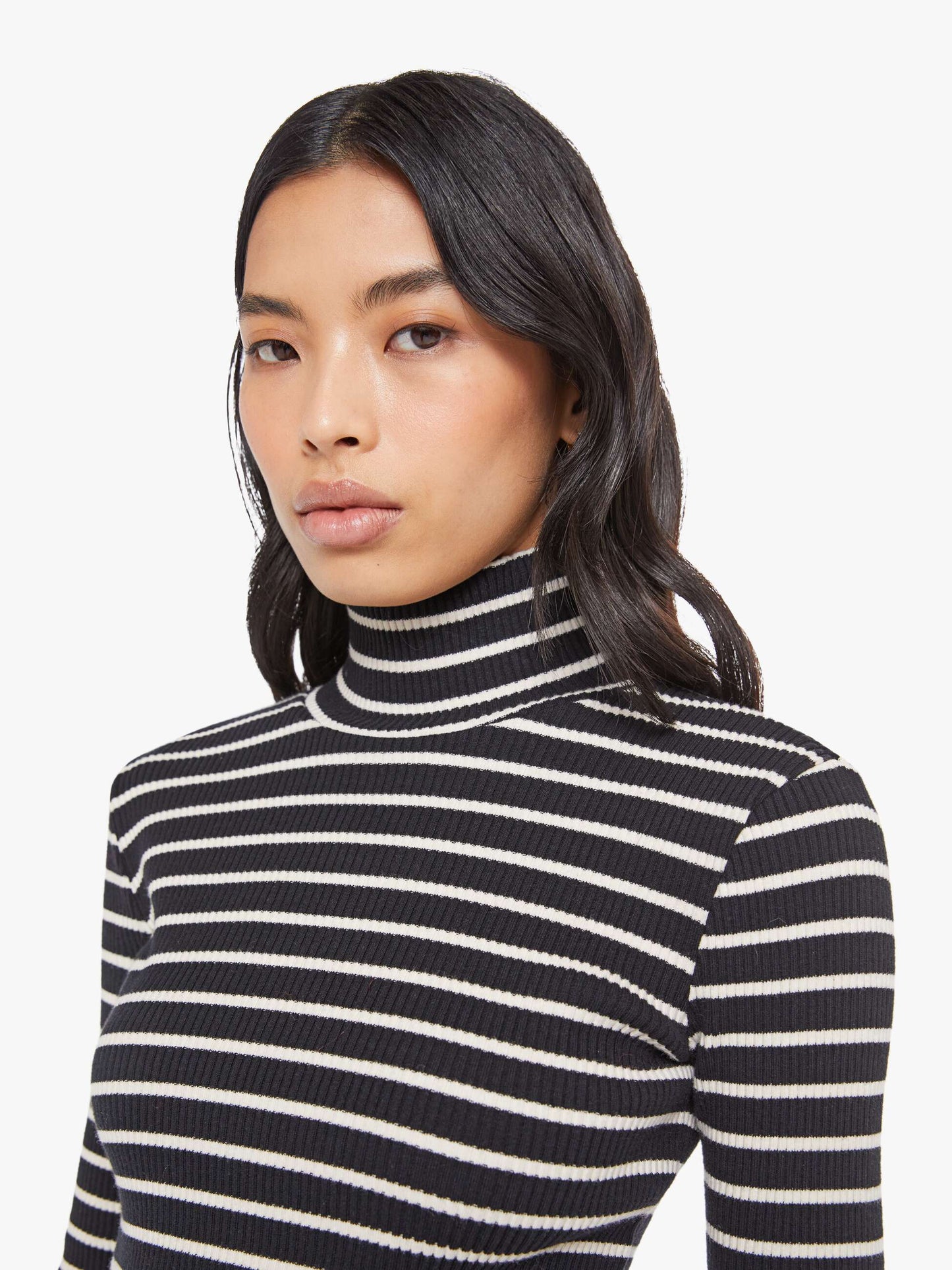 The Long Sleeve Hickey - Black And White Stripe