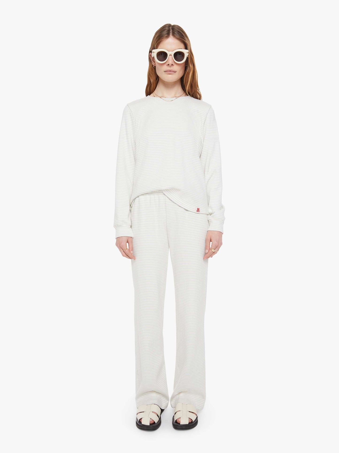 The L/S Boxy Goodie Goodie - White And Blue