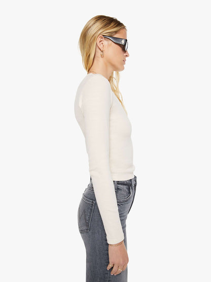 The L/S Itty Bitty Crop - Antique White