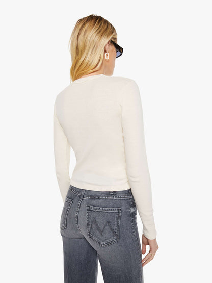 The L/S Itty Bitty Crop - Antique White