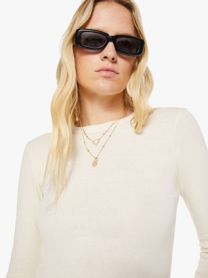 The L/S Itty Bitty Crop - Antique White