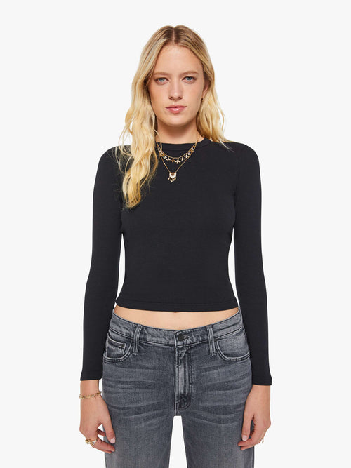 The L/S Itty Bitty Crop - Black
