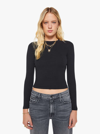 The L/S Itty Bitty Crop - Black